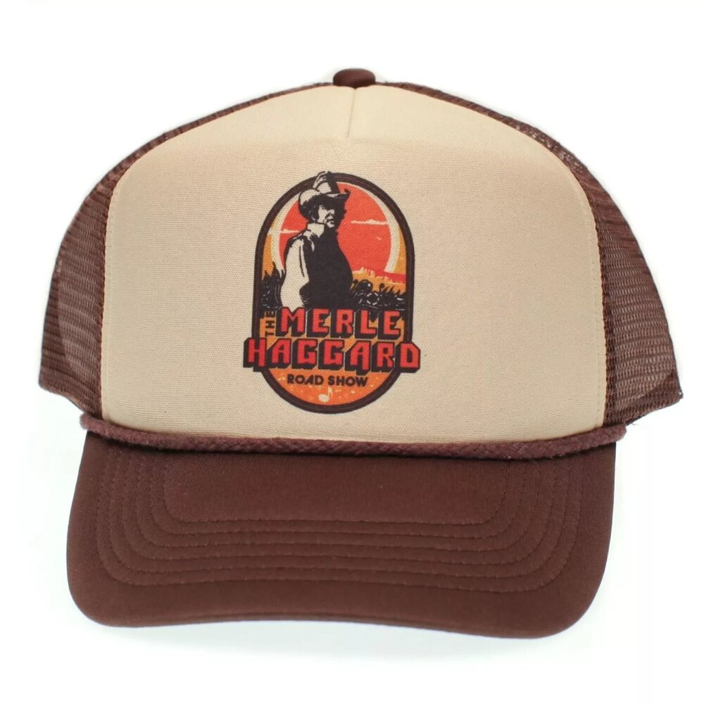 Retro Outlaw Music Merle Haggard Trucker Hat Country Music Concert Cap Western - Picture 2 of 2